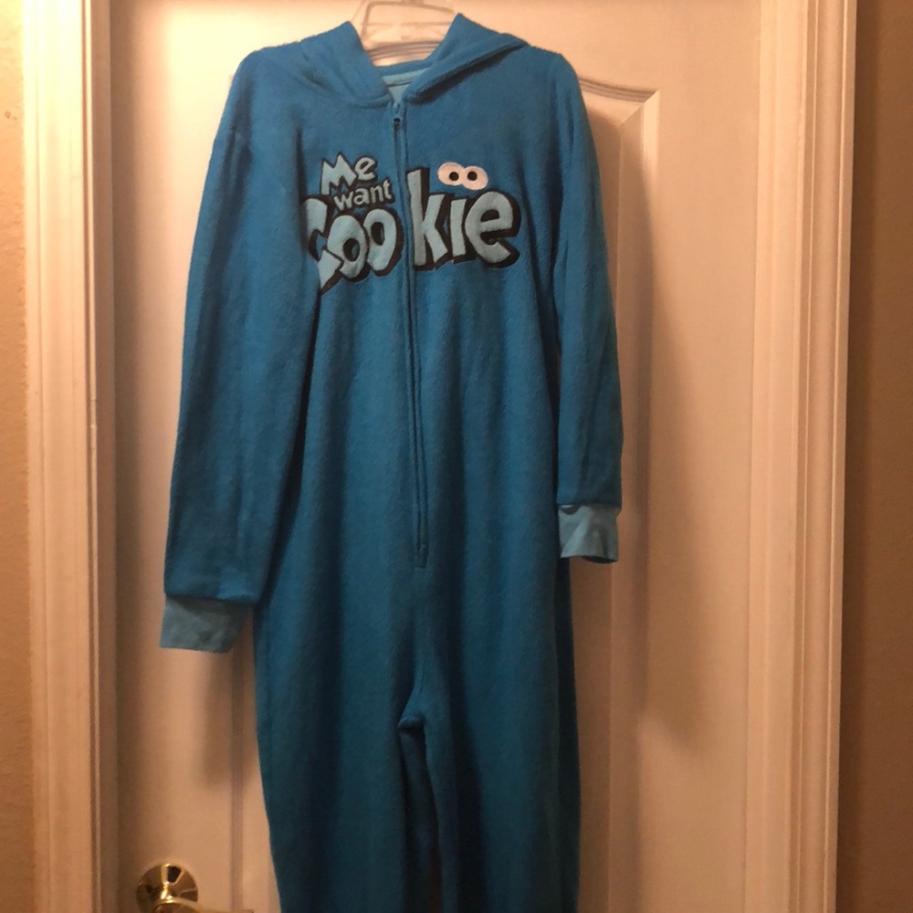 Cookie Monster adult onesie